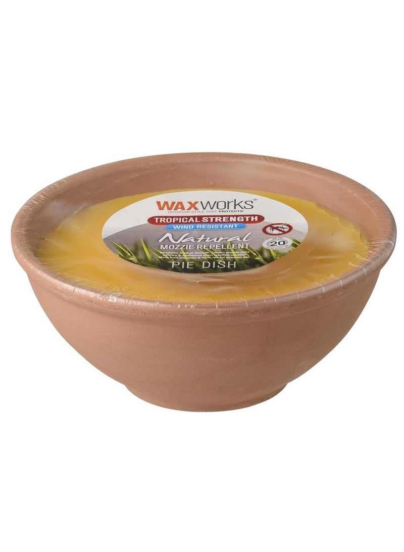 Waxworks Tropical Strength Citronella Pie Dish 540 G
